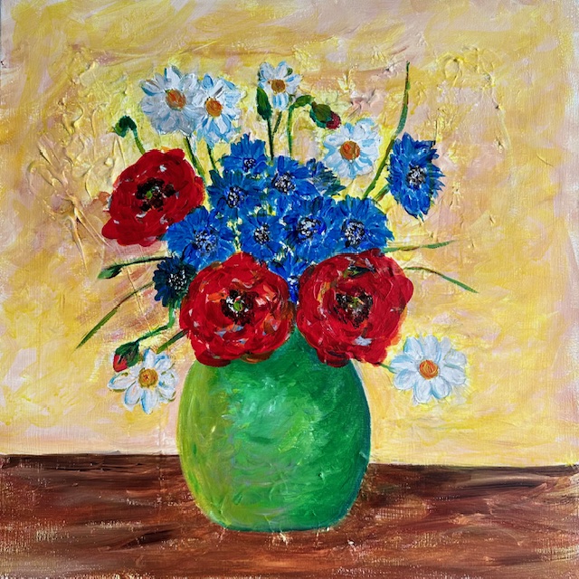 blauw boeket